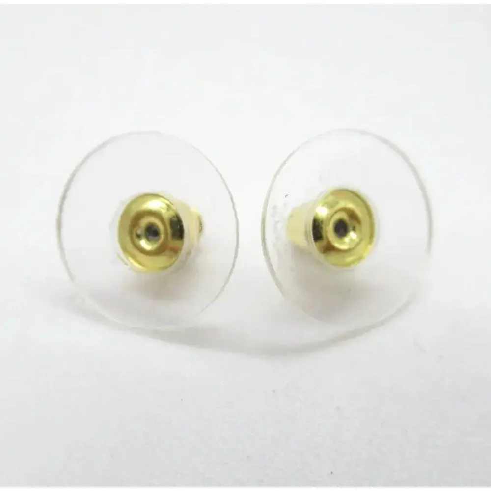 Chanel CC Drop Earrings Gold Tone Crystal Amber Stone Pierced - Picture 12 of 14